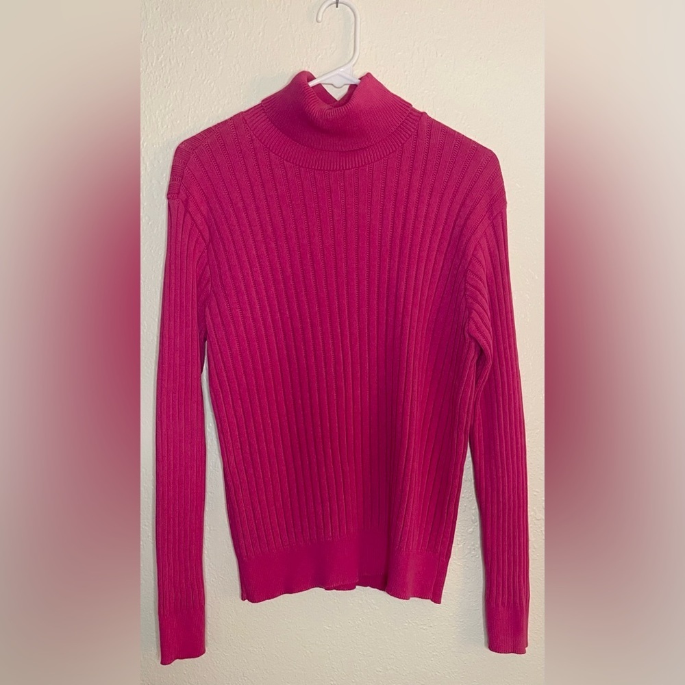 Pierre Cardin Fuchsia Ribbed Sweater